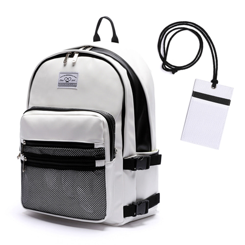 LEATHER 3D BACKPACK - WHITE